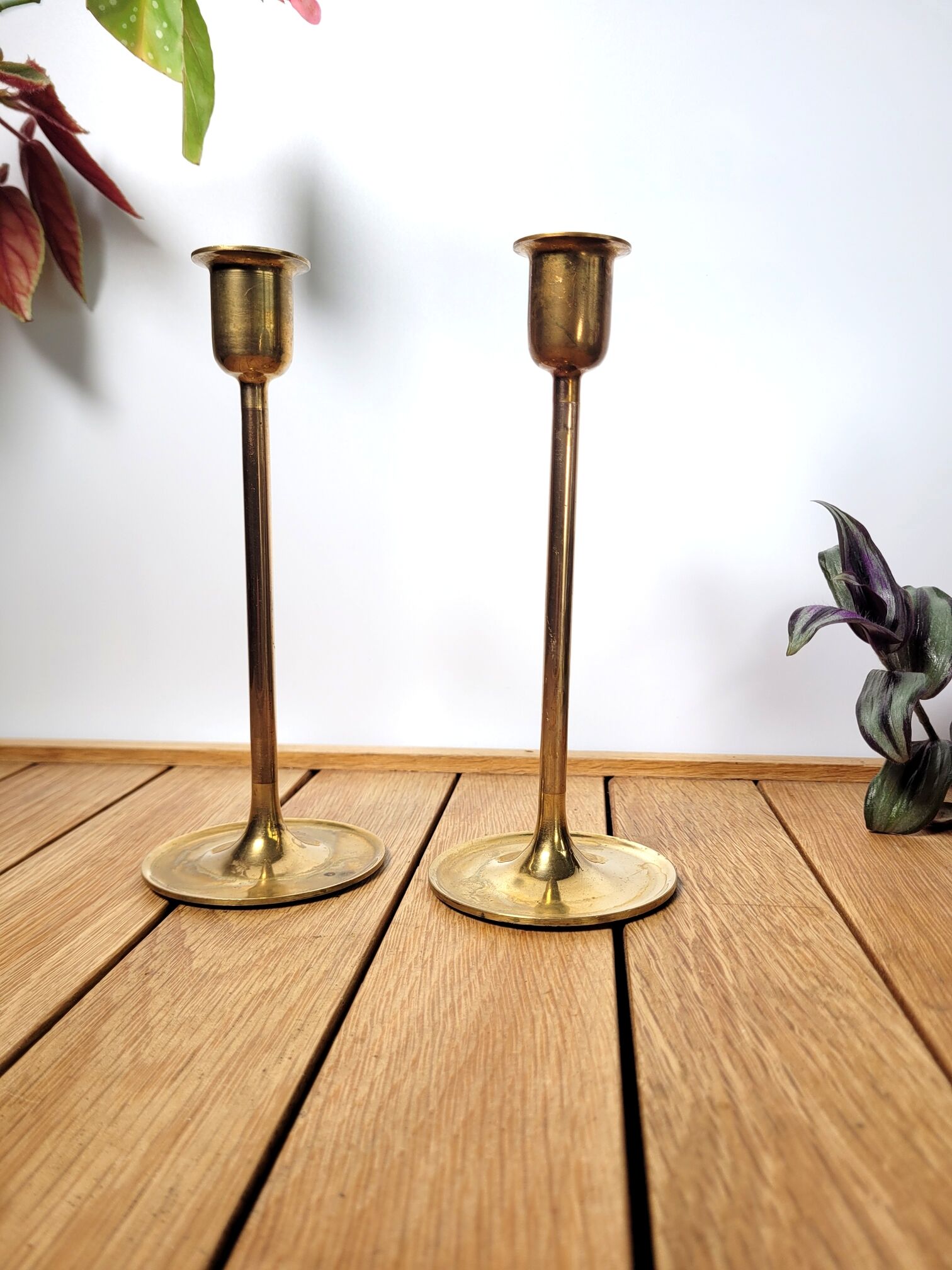 Pair of brass candlesticks candlesticks