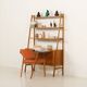 Scandinavian mid century bookcase with a desk, Sweden 1960s