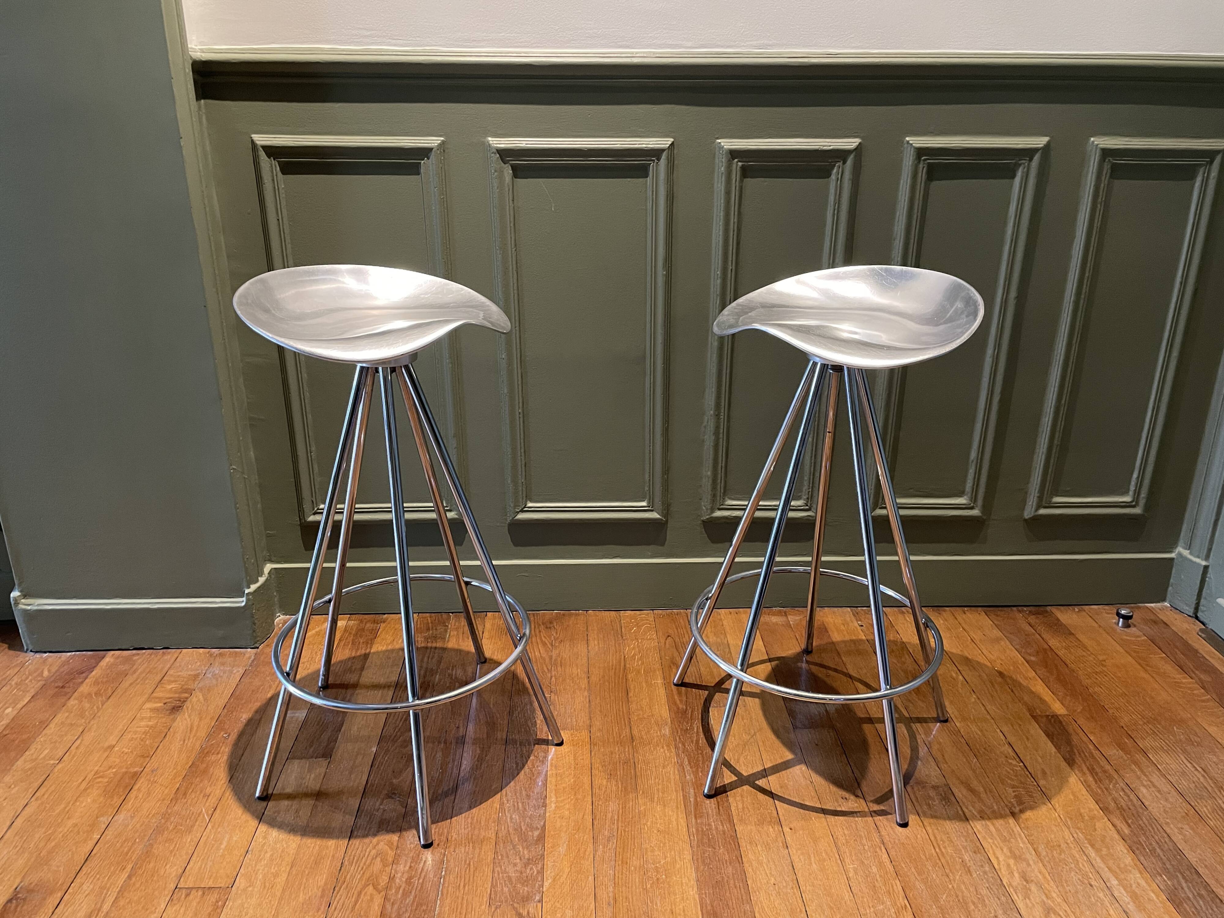 2 Bar Stools Jamaica Pepe Cortes Vintage Aluminum