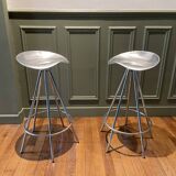 2 Bar Stools Jamaica Pepe Cortes Vintage Aluminum