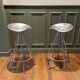 2 Bar Stools Jamaica Pepe Cortes Vintage Aluminum