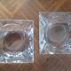 Set of 2 70s glass ashtrays