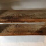Patinated wooden shelf