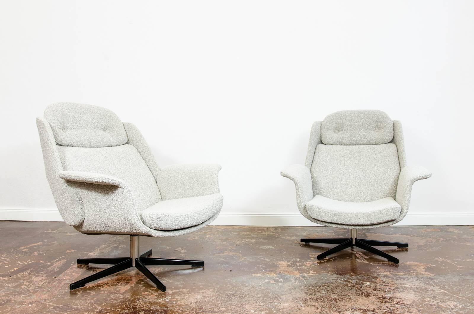 Chaises pivotantes vintage grandes "b7041" de zpm radomsko, pologne, 1970