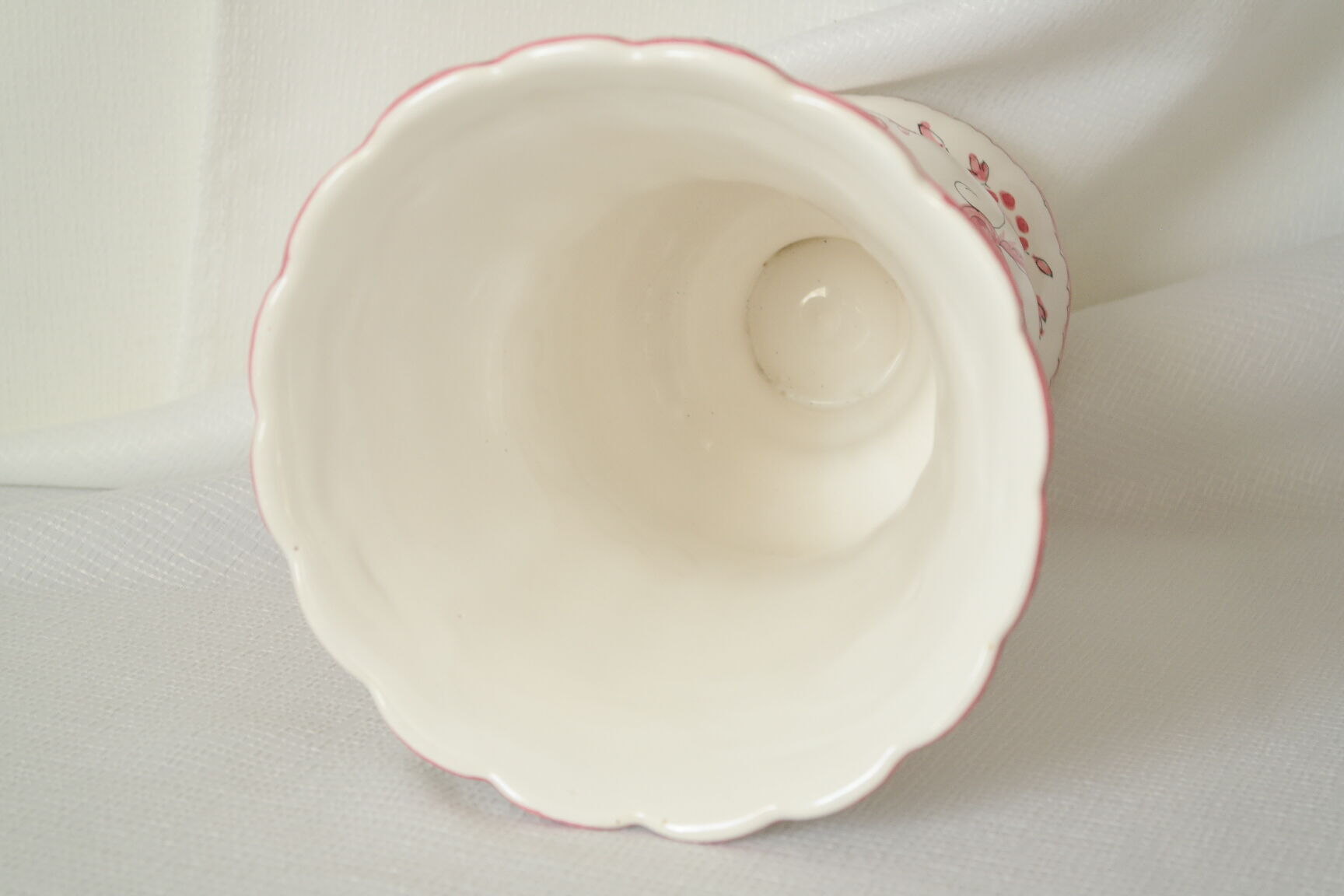 Vase Moustiers faience decoration hand birds signed