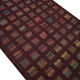 New indian kilim rug handwoven wool flat-woven burgundy area rug- 124x185cm