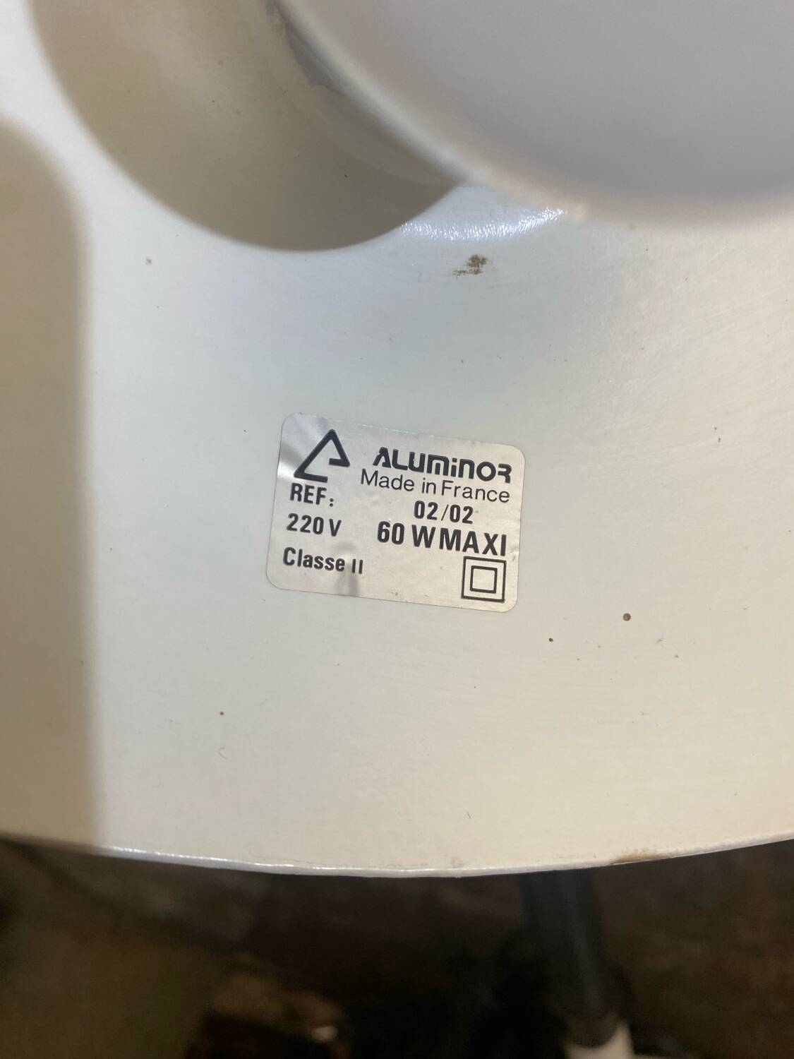 Vintage Aluminium Desk Flexo Lamp ALUMINOR White Metal + Aluminium Globe