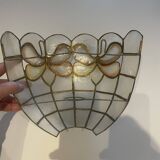 Applique abat jour nacre et laiton