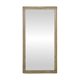 Large wall mirror with patinated solid wood frame