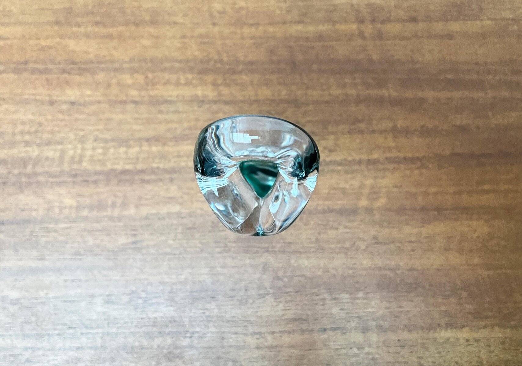 Vintage art glass vase by Max Verboeket for Kristalunie Maastricht, 1970s