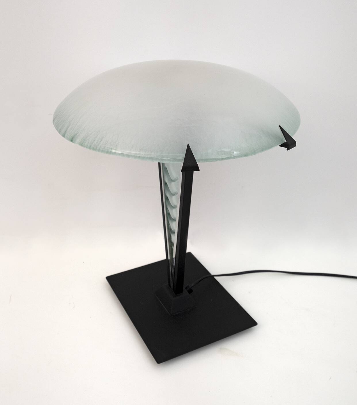 Post Modern Italian Murano Glass Mushroom Table Lamp, 1980s