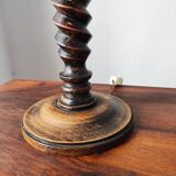Vintage French lamp 1950/60 in turned wood
