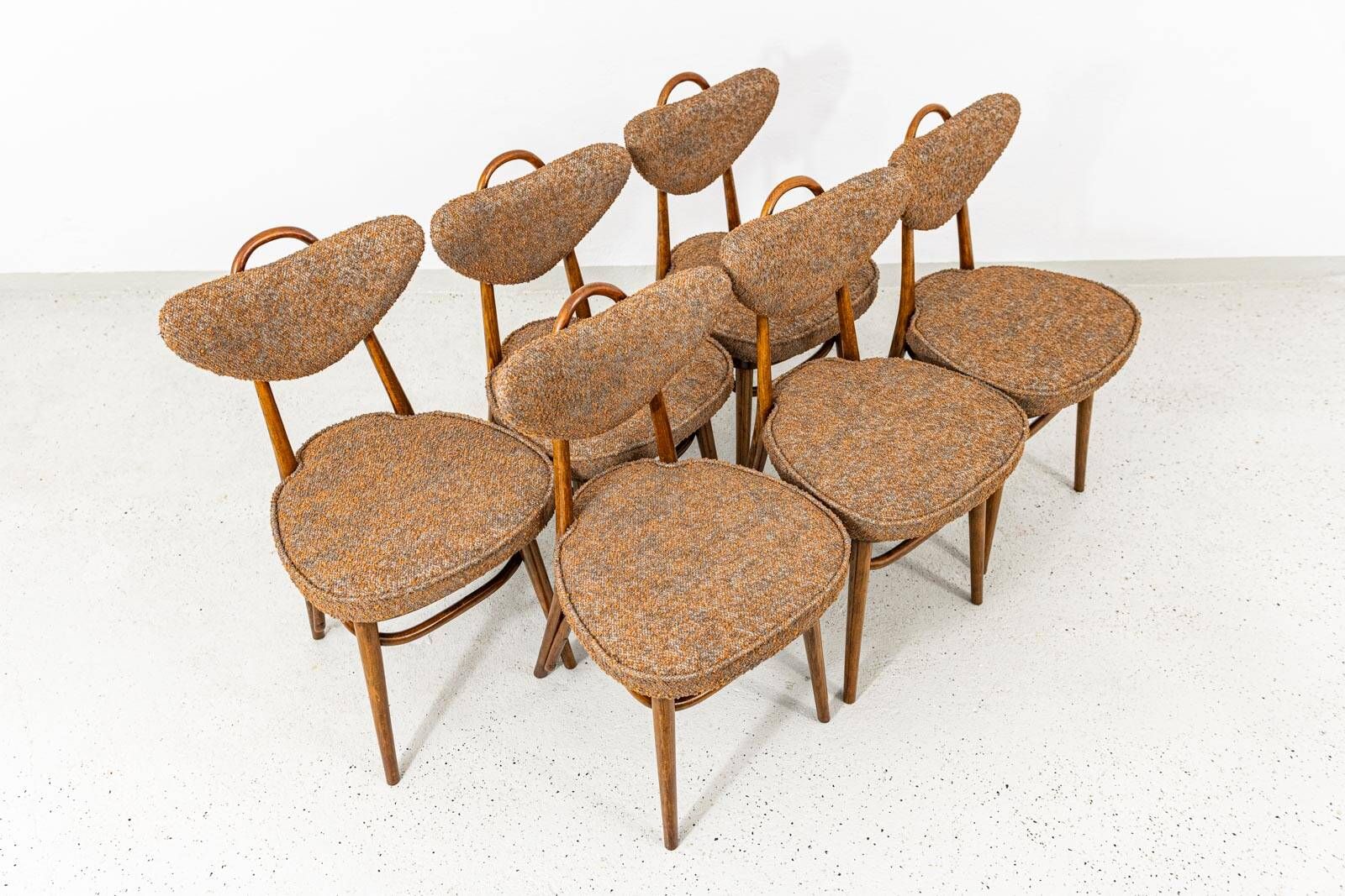 Dining Chairs, No 124 By H & J Kurmanowicz, Poland, 1950’S, Set of 6