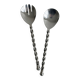 Twisted metal salad servers