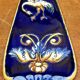 Antique Gien Renaissance cake shovel, blue background, 1941/1950