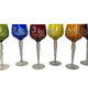 Tableware, set of six XXth century crystal Roemer glasses.