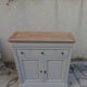 Small Louis Philippe style sideboard of beautiful craftsmanship, enhanced in storm gray.