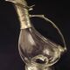 Wine carafe, duck design, glass and metal A553