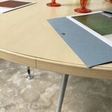 Tecno Nomos Round Table Brushed Metal