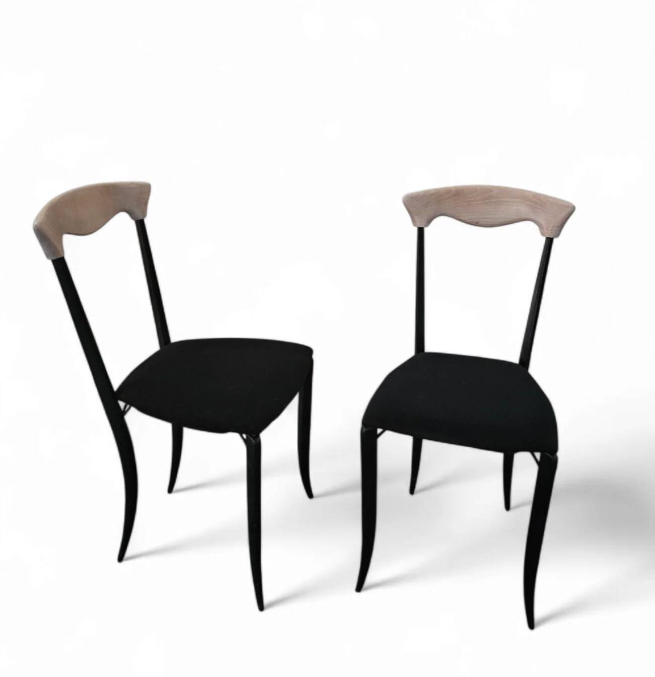 2 x Charme dining chair by Fasem is a slender, yet strong masterpiece 1980s