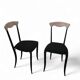 2 x Charme dining chair by Fasem is a slender, yet strong masterpiece 1980s