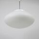 Up to 40 huge elliptical opaline glass pendants, in the style of Lisa Johansson-Pape.