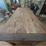 Old farmhouse table in solid elm