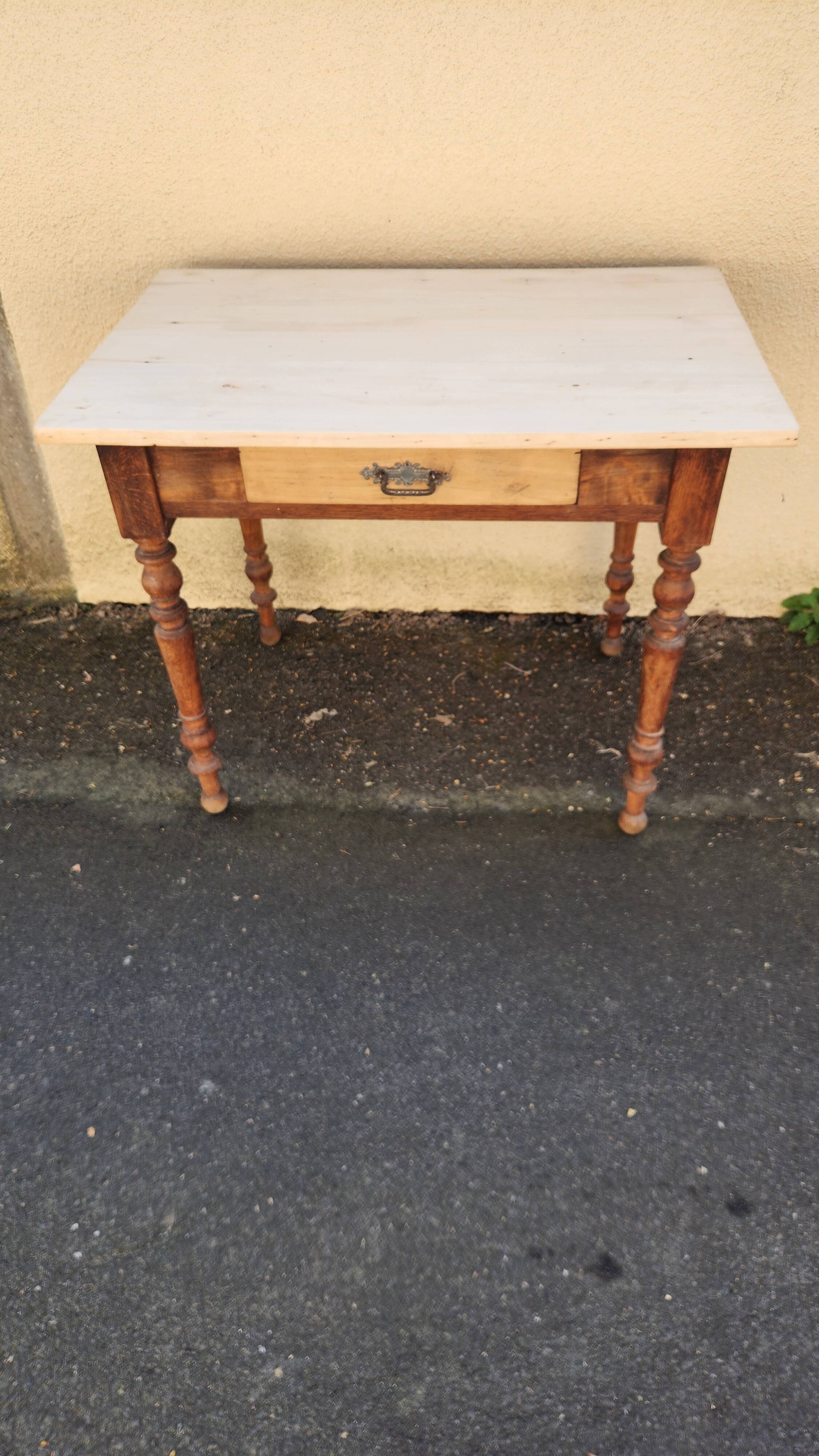 Vintage sanded desk from the 1960s-1970s.