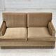 1970s, Danish 2-seater sofa, honey yellow furniture velour.