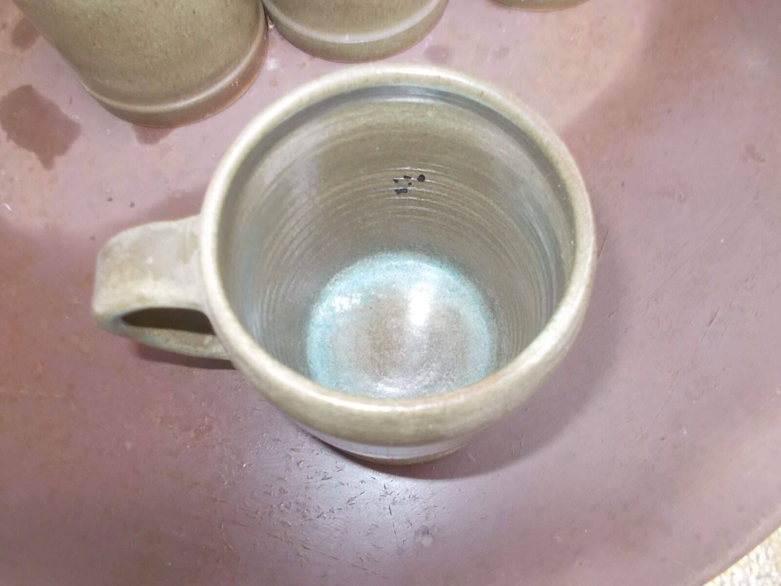 Lot of 5 stoneware mugs from Dreux K. Balogh