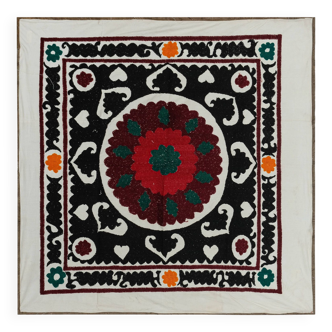 Hand knotted rug, vintage Turkish rug 120x120 cm