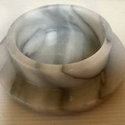 Vide poche baguier marbre gris blanc