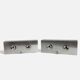 Pair of Space Age wall sconces in brushed aluminium – 1970s/80s