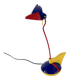 Blue and red toucan desk lamp by Brilliant Leuchten Germany, 1980.