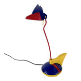 Blue and red toucan desk lamp by Brilliant Leuchten Germany, 1980.