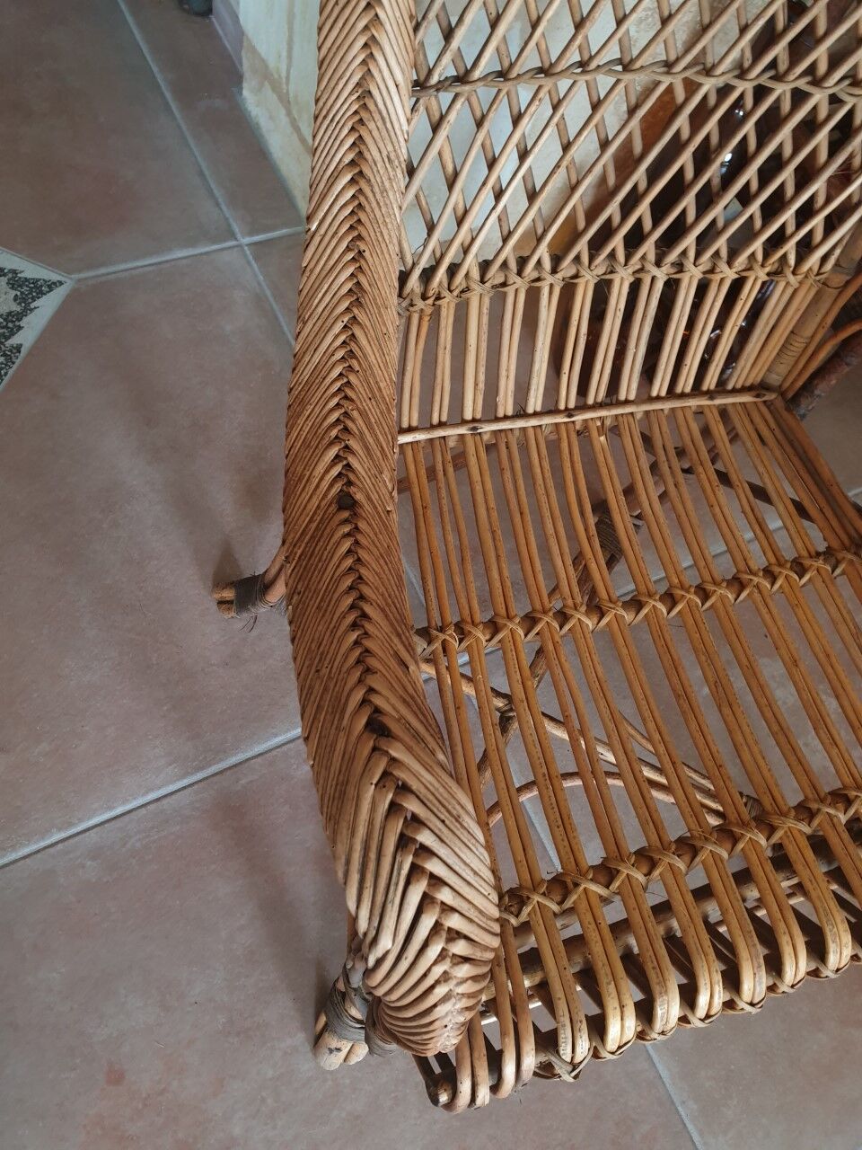 Rattan armchair 20s