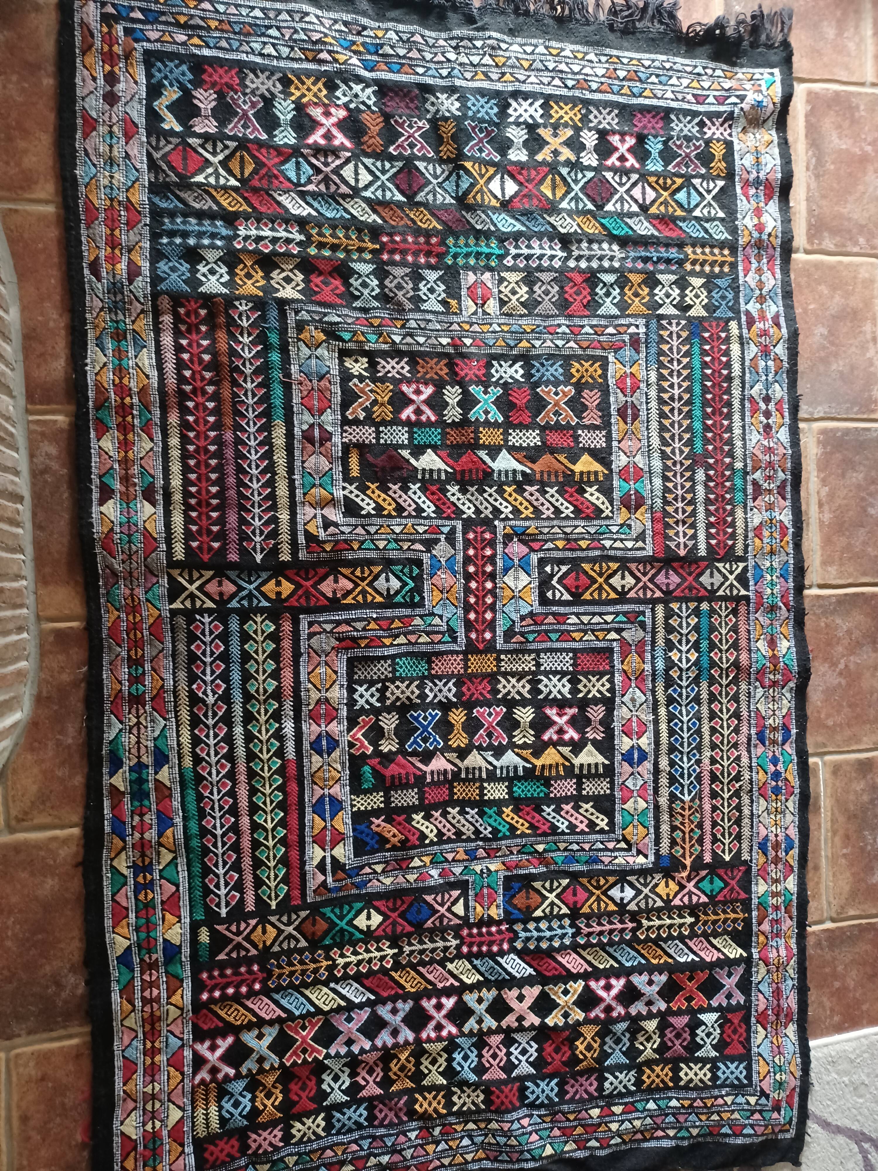 Carpet of the high atlas years 1960 123x200cm