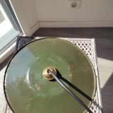 Old suspension in green enamelled sheet metal