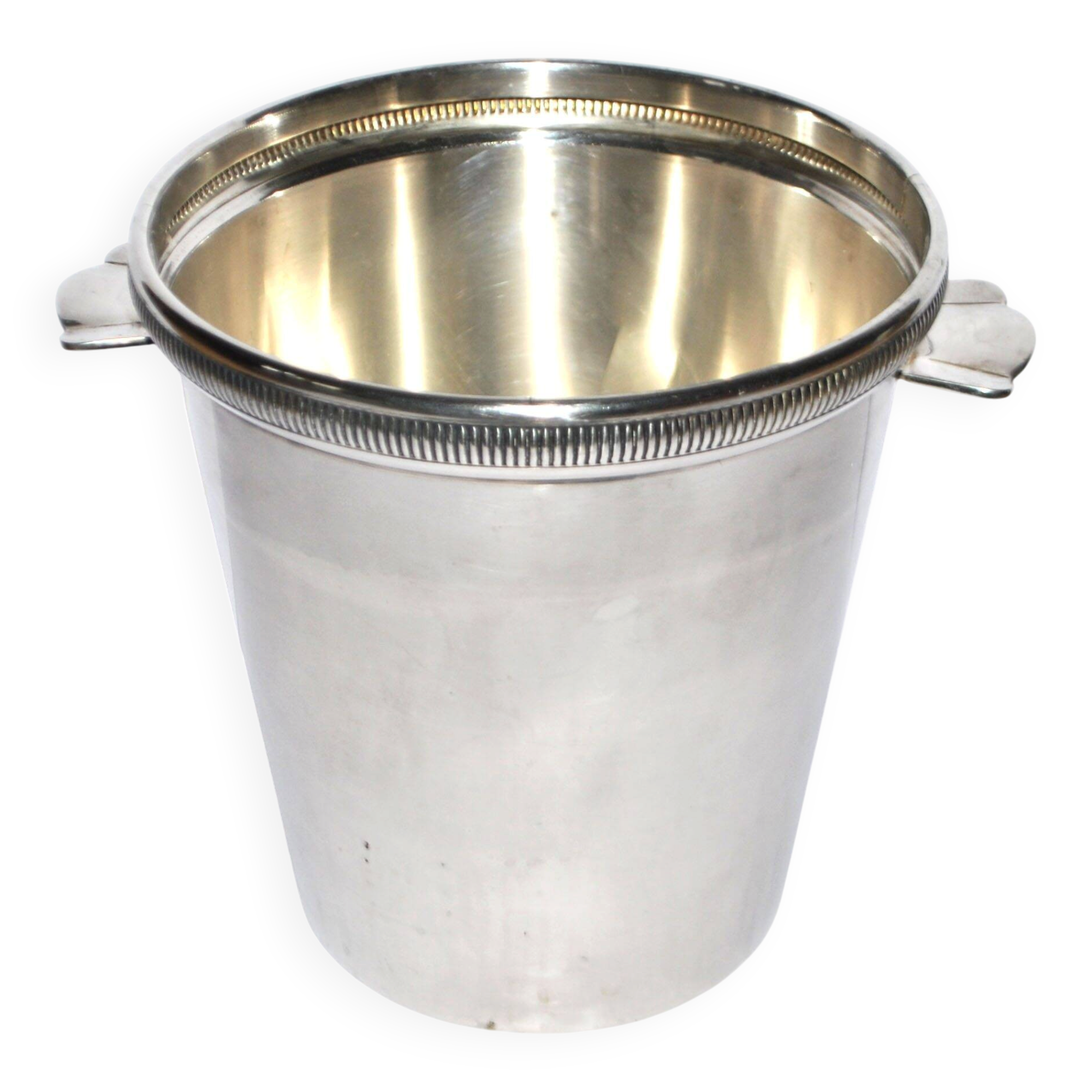 Vintage silver-plated metal champagne cooler by Reneka