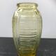Old vase art de glass vintage yellow mould