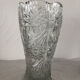 Ancien vase en verre taillé ciselé vintage