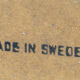 Teak slide door cabinet, made in Sweden, marked swan, 1960s