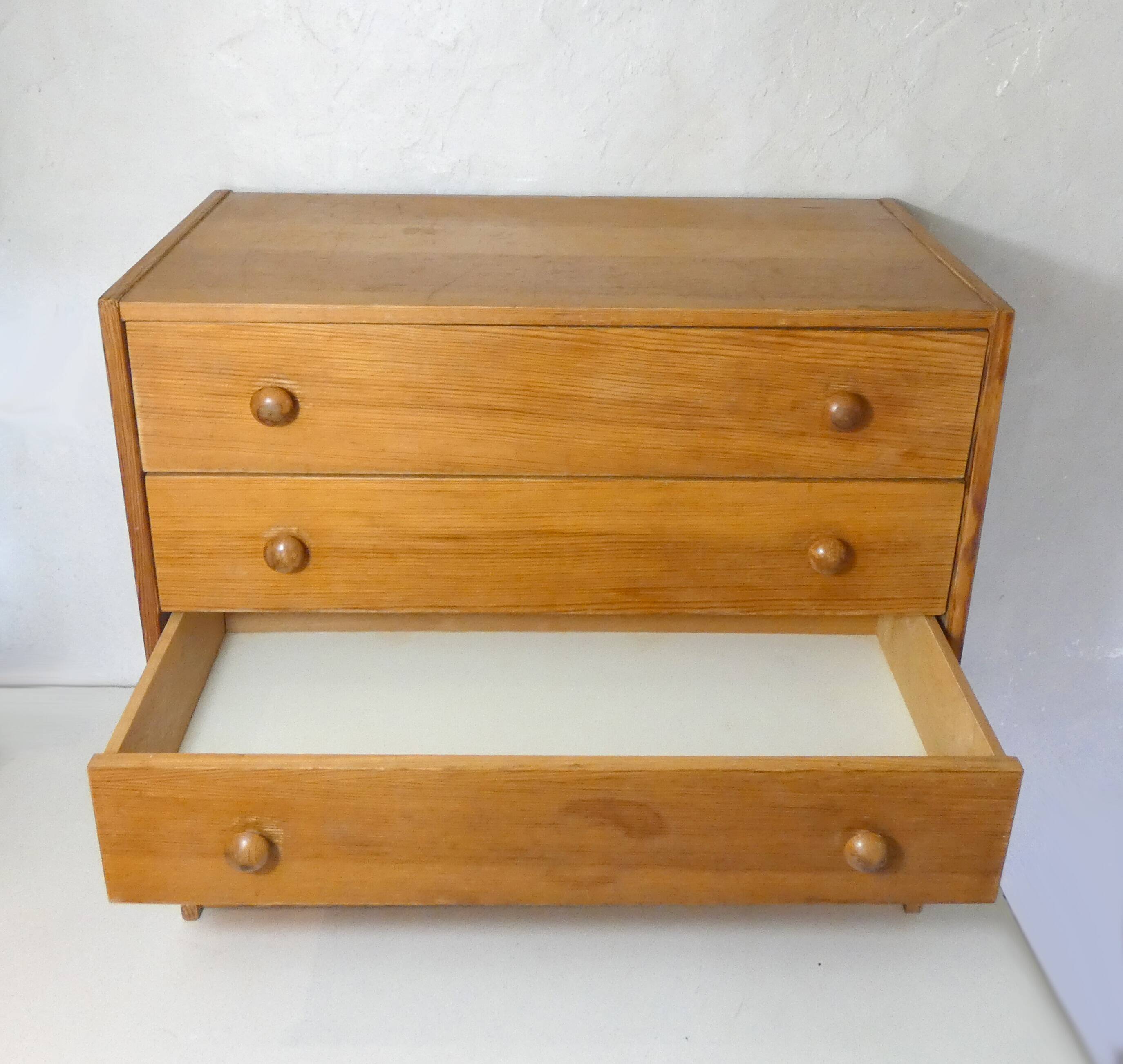 old vintage wooden chest of drawers GDR