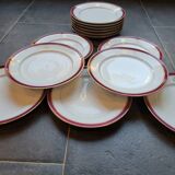13 H and S monogram dessert plates