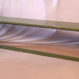 Ancien banc en teck birman patine verte d’origine