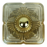 Applique murale lourde en verre glacé du milieu du siècle des années 1960-70