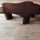 Table basse contemporaine en acajou massif