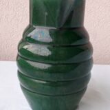 Green ceramic pitcher