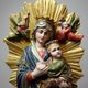 Antique statuette of the Virgin Mary of Perpetual Help, Roman cardboard, Raffl, Paris
