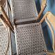Serie 4 chairs wood and rope ep 1970/80 design